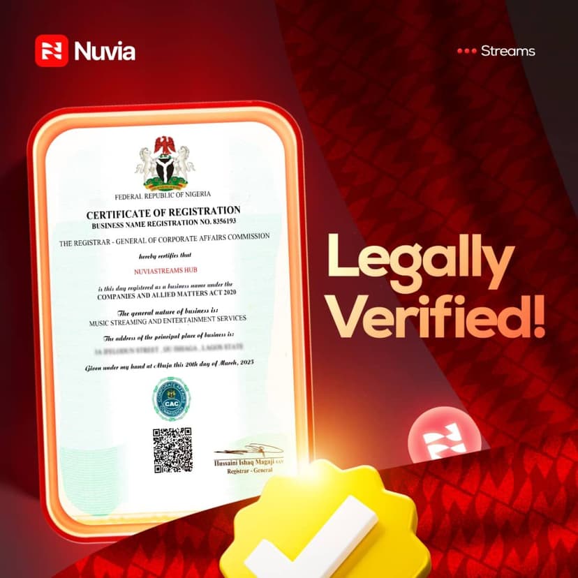 nuvia stream legal license